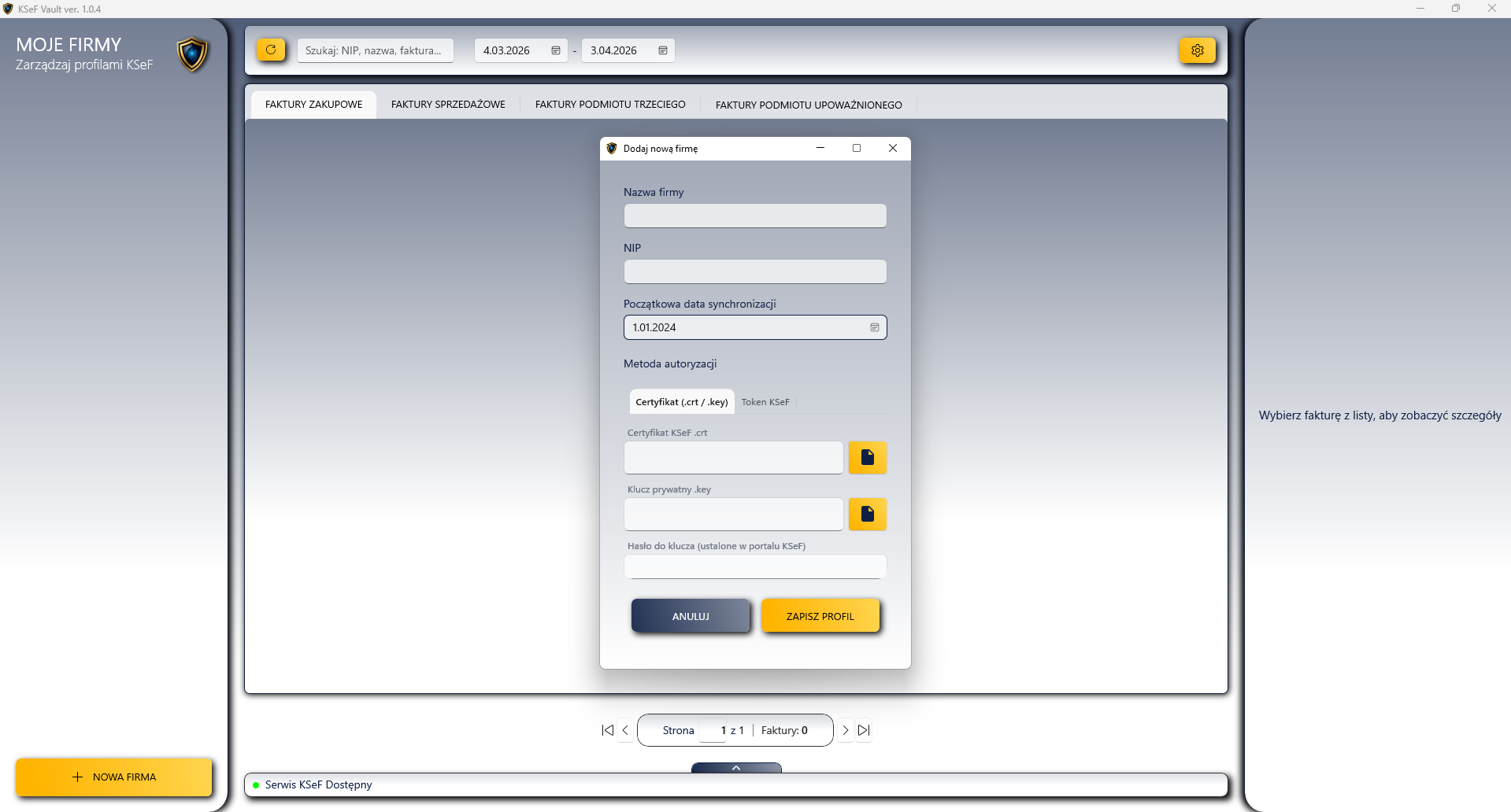 Welcome KSeF Vault